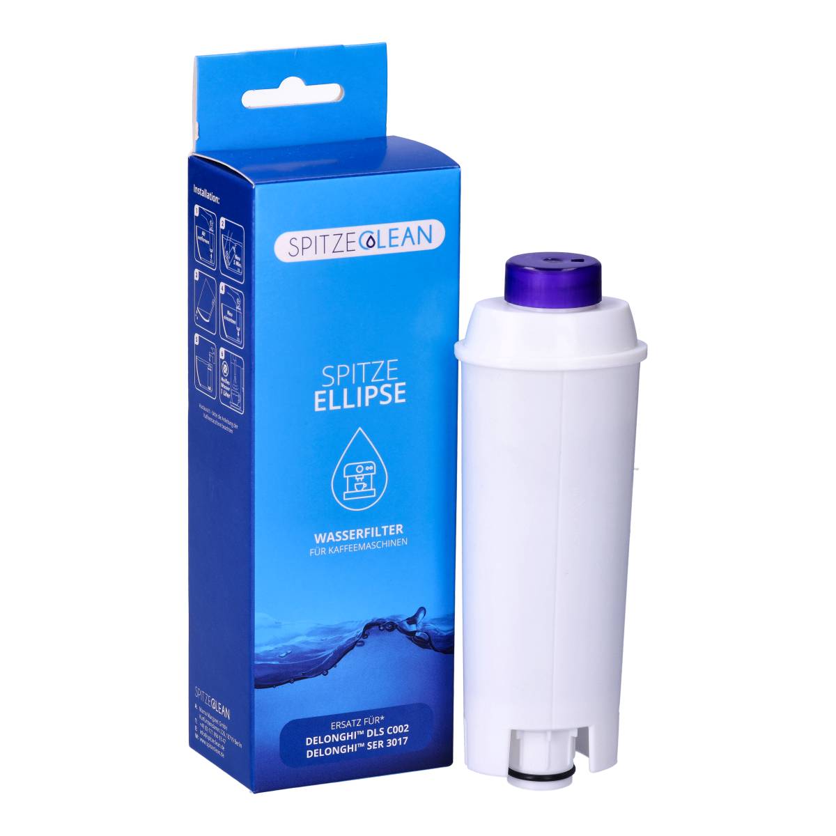 Spitze Ellipse Wasserfilter – Ersatz für DeLonghi DLS C002