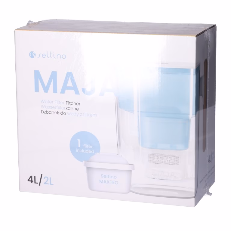 Seltino Wasserfilterkrug MAJA + 6 Seltino Maxteo Filter — 360°-Ansicht