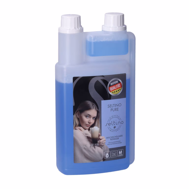 Płyn do czyszczenia systemu spieniania mleka Seltino Pure 1l — obrót 360°